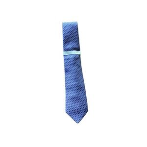 Perry Ellis Portfolio Mens Blue Lavender Mackin Geo Geometric Necktie NWT $55